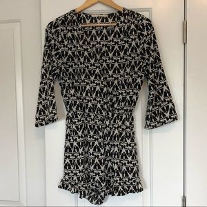 Black and white romper